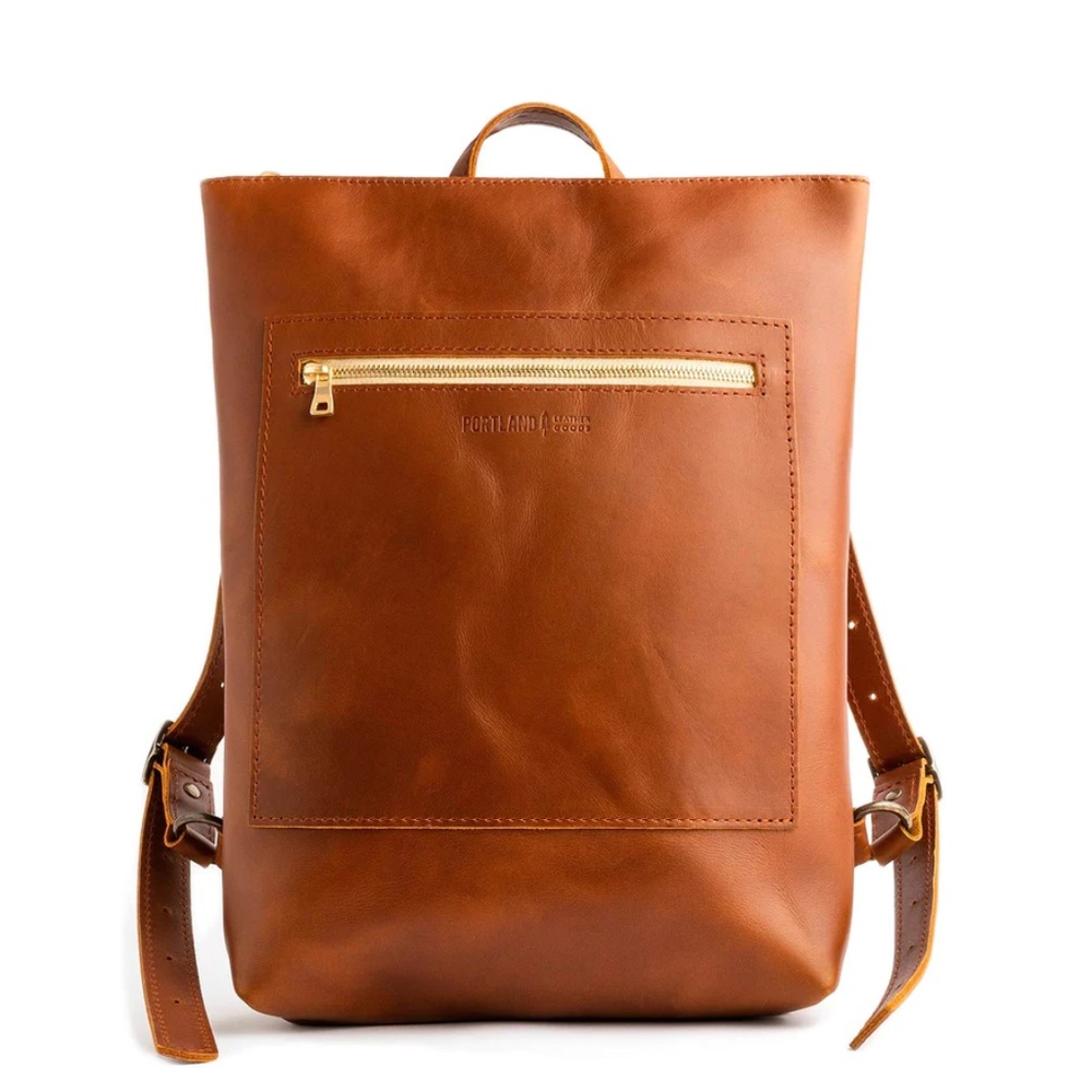 Portland Leather ALMOST PERFECT' LAPTOP BACKPACK in Honey - Never been used